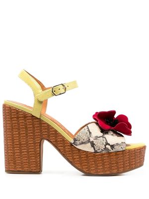 Chie Mihara Dini Jepp woven-platform sandals - Yellow