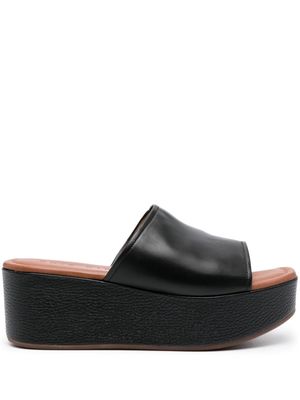 Chie Mihara Duci 70mm leather mules - Black