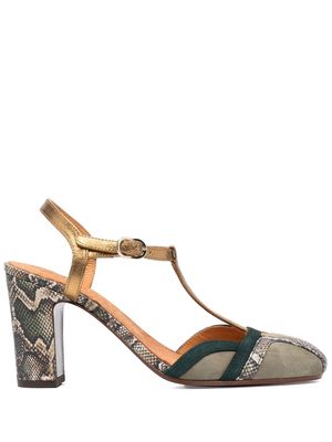 Chie Mihara Inman leather 90mm heel pumps - Green