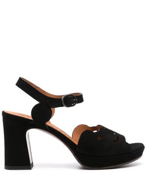 Chie Mihara Kei 85mm cutout leather sandals - Black