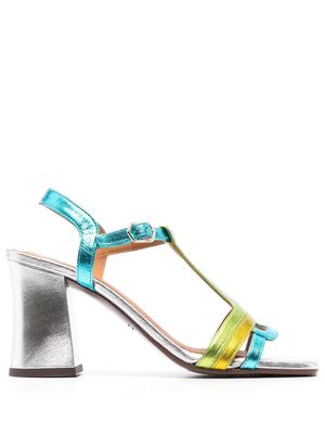 Chie Mihara metallic open-toe 90mm sandals - Blue
