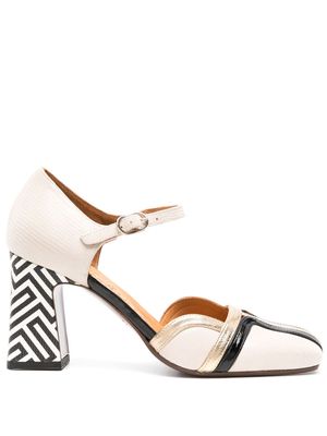 Chie Mihara Olali 95mm leather pumps - Neutrals