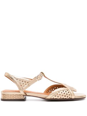 Chie Mihara Tencha caged leather sandals - Gold