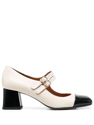 Chie Mihara tow-tone buckled 60mm pumps - Neutrals
