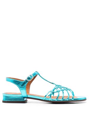 Chie Mihara woven-strap leather sandals - Blue