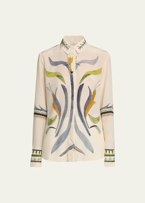 Chika Printed Button-Front Shirt