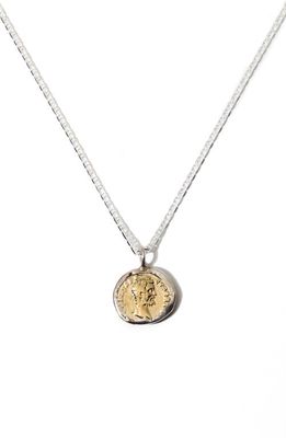 Child of Wild Caeser Coin Pendant Necklace in Silver