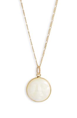 Child of Wild Mahina Moon Pendant Necklace in Gold 