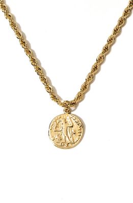 Child of Wild The Corda Coin Pendant Necklace in Gold