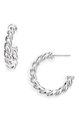 Child of Wild Twisted Sister Large Hoop Earrings in Silver