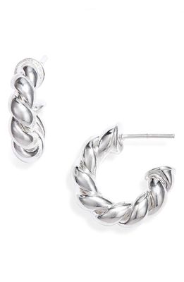 Child of Wild Twisted Sister Small Hoop Earrings in Silver