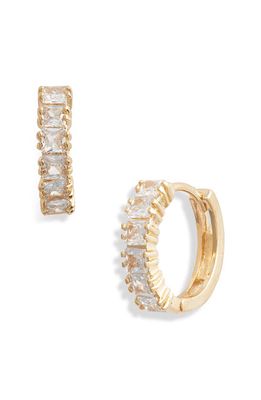 Child of Wild Venice Cubic Zirconia Huggie Hoop Earrings in Gold 