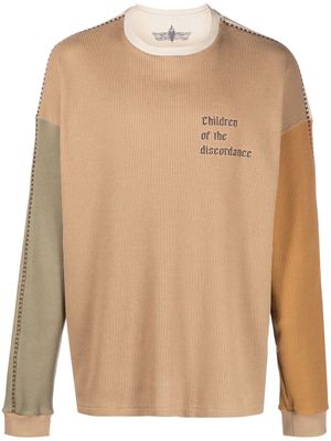 Children Of The Discordance colour-block-design knit jumper - Brown