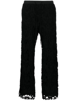 Children Of The Discordance crochet-knit trousers - Black