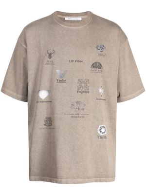 Children Of The Discordance graphic-print cotton T-shirt - Brown