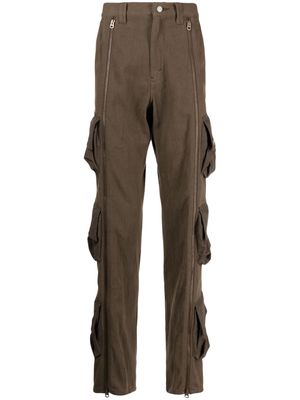 Children Of The Discordance straight-leg cargo trousers - Brown