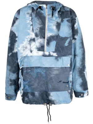 Children Of The Discordance tie-dye print hooded jacket - Blue