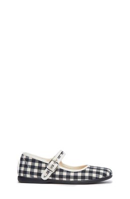 CHILDRENCHIC Gingham Canvas Mary Jane Sneaker in Gingham Black