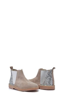 CHILDRENCHIC Glitter Chelsea Boot in Taupe