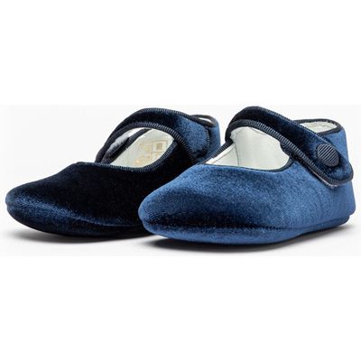 CHILDRENCHIC Kids' Velvet Mary Jane in Navy 