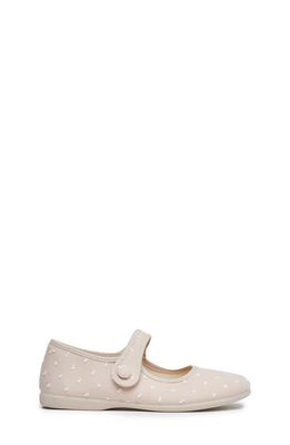 CHILDRENCHIC Swiss Dot Canvas Mary Jane Sneaker in Camel
