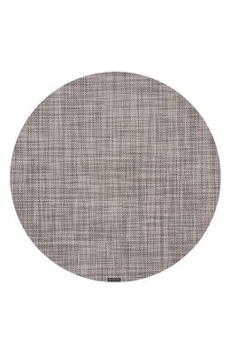 Chilewich Basketweave Round Placemat in Gravel