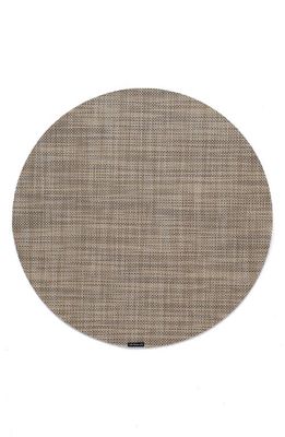 Chilewich Basketweave Round Placemat in Linen
