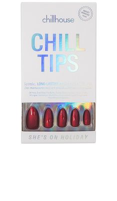 Chillhouse She's On Holiday Classic Almond Chill Tips Press-On Nails in Beauty: Multi.