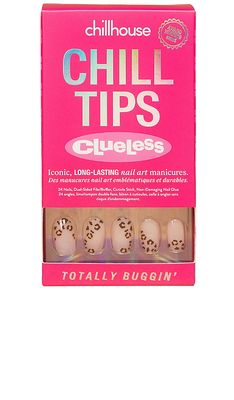 Chillhouse Totally Buggin' Chill Tips Press-On Nails in Neutral.