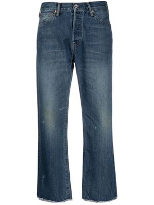 Chimala straight-leg washed cotton jeans - Blue