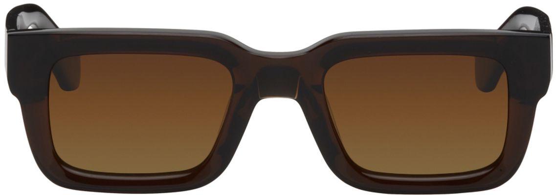 Chimi Brown Acetate Rectangular Sunglasses