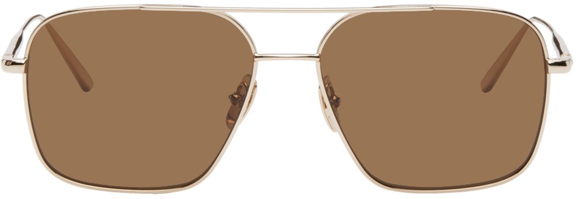 CHIMI Brown Steel Aviator Sunglasses