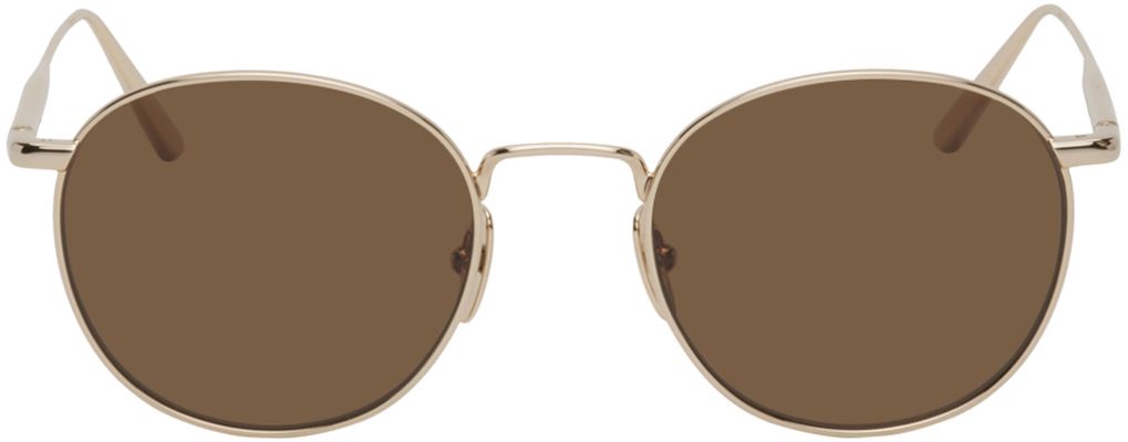 Chimi Gold Metal Round Sunglasses