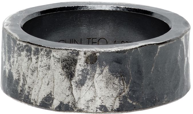 Chin Teo Silver Stonewall Forged Ring