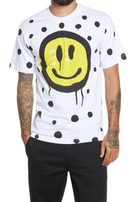 Chinatown Market Smiley Vandal Graphic Tee in White