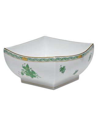 Chinese Bouquet Green Large Square Bowl