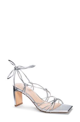 Chinese Laundry Yita Metallic Ankle Wrap Sandal in Silver