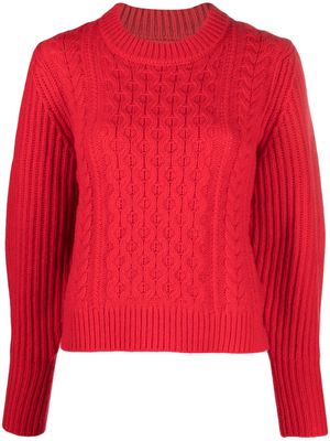 Chinti & Parker cable-knit wool jumper - Red