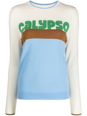 Chinti and Parker Calypso colour-block knitted jumper - White