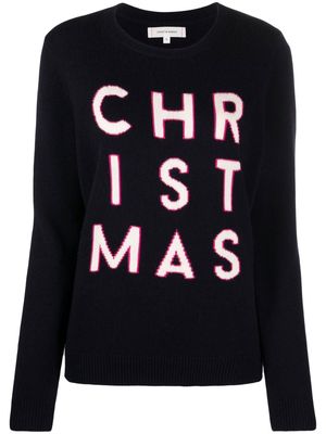 Chinti and Parker Christmas-print knit jumper - Blue