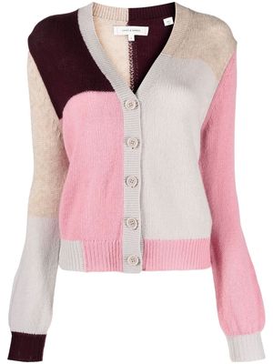 Chinti and Parker colour-block fine knit cardigan - Pink
