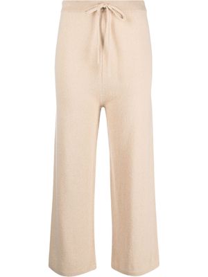 Chinti and Parker cropped cashmere track pants - Neutrals