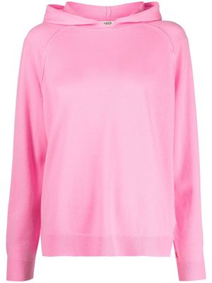 Chinti and Parker fine-knit longsleeved hoodie - Pink