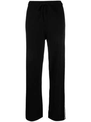 Chinti & Parker fine-knit wide-leg track pants - Black