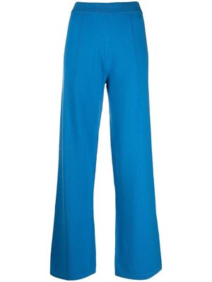 Chinti and Parker fine-knit wide leg trousers - Blue
