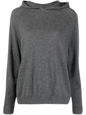 Chinti and Parker fine-knit wool-cashmere hoodie - Grey