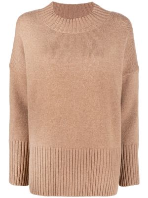 Chinti and Parker funnel-neck comfort cashmere jumper - Brown