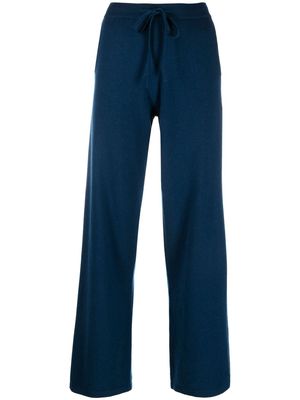 Chinti and Parker high-waist cashmere track pants - Blue