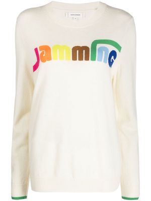 Chinti and Parker Jamming slogan knitted sweater - White