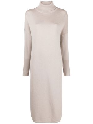 Chinti and Parker knitted roll-neck long dress - Pink